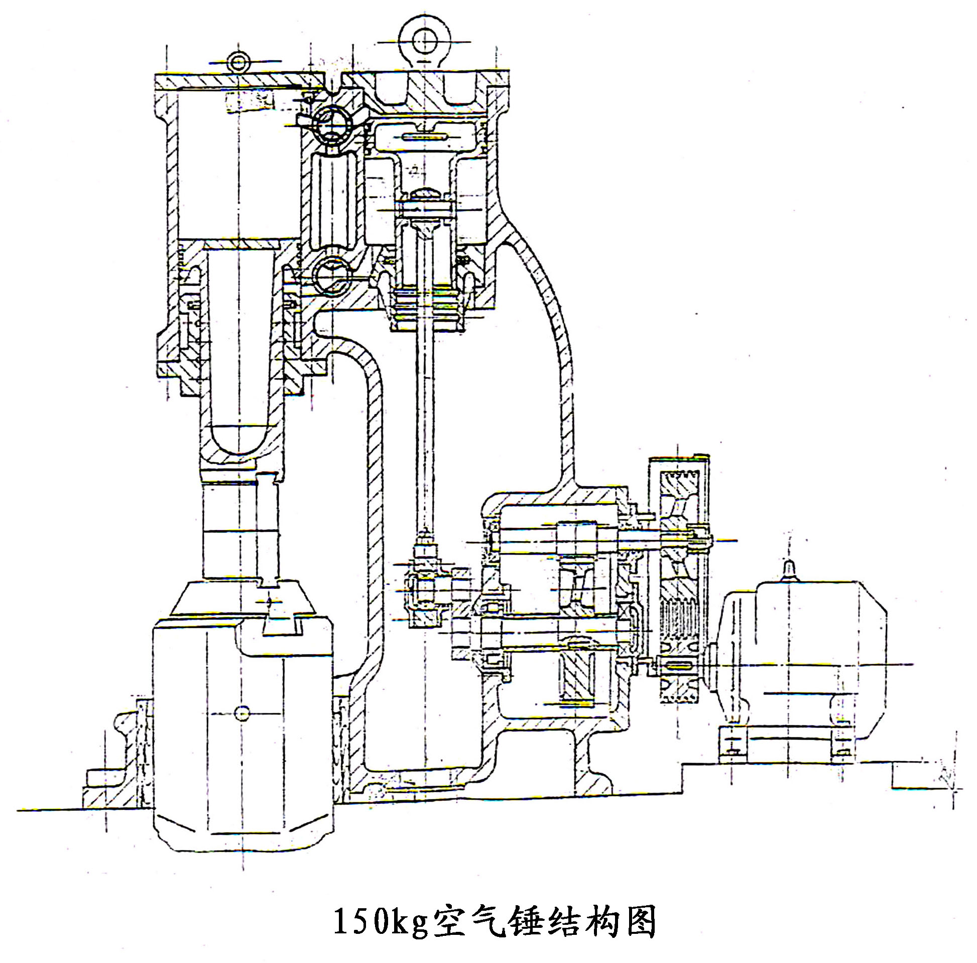 150公斤空气锤结构图